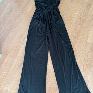 Elegant Strapless Black Jumpsuit